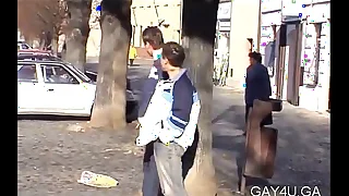 Threesome gay orgy